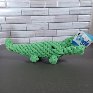 ✓Grriggles Rope  Alligator dog Toy 9in